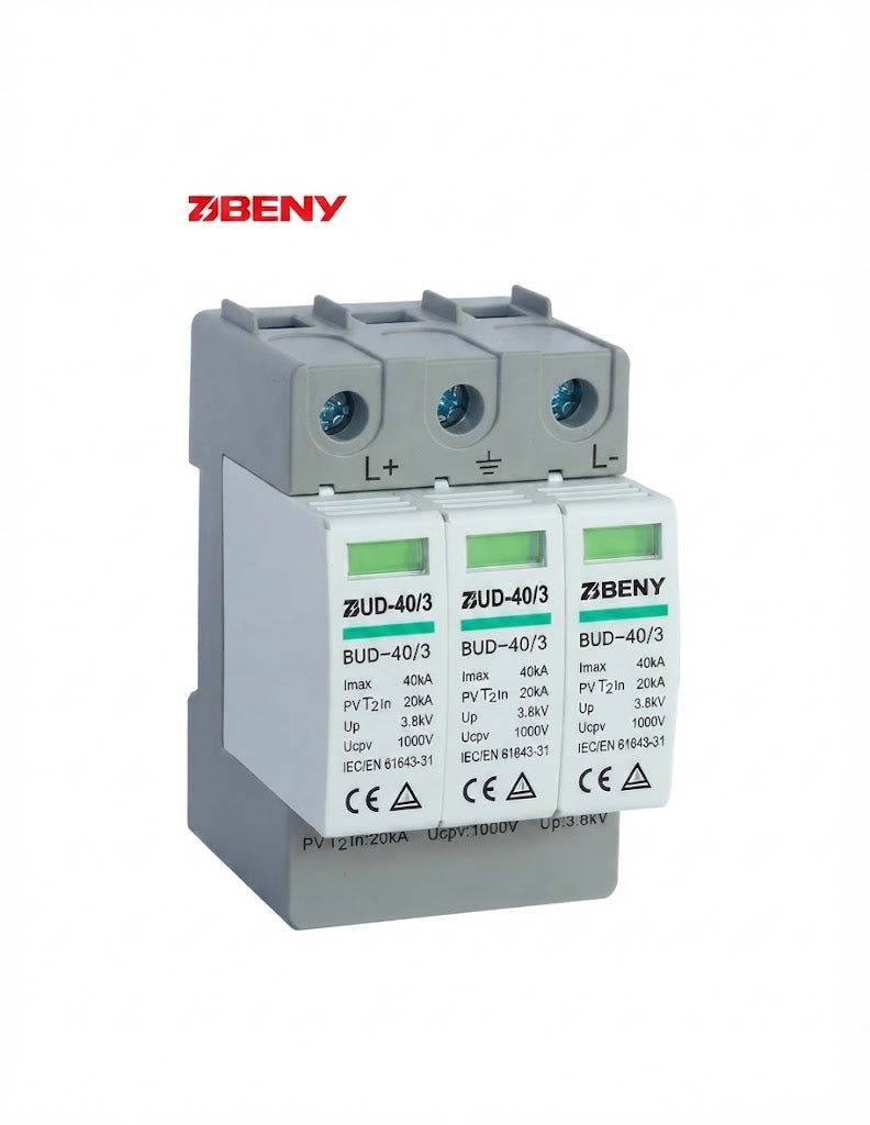 Sobretensiones Beny DC SPD Tipo2 1000v BUD-40/3