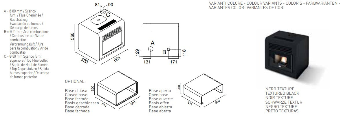 Estufa de pellet Hermes