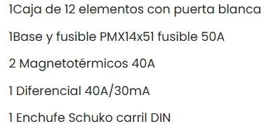 Cuadro de Protecciones Preinstalado 40A