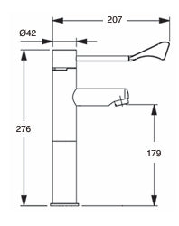 Monomando Lavabo Alto Minimalista Gerontológico Progresivo