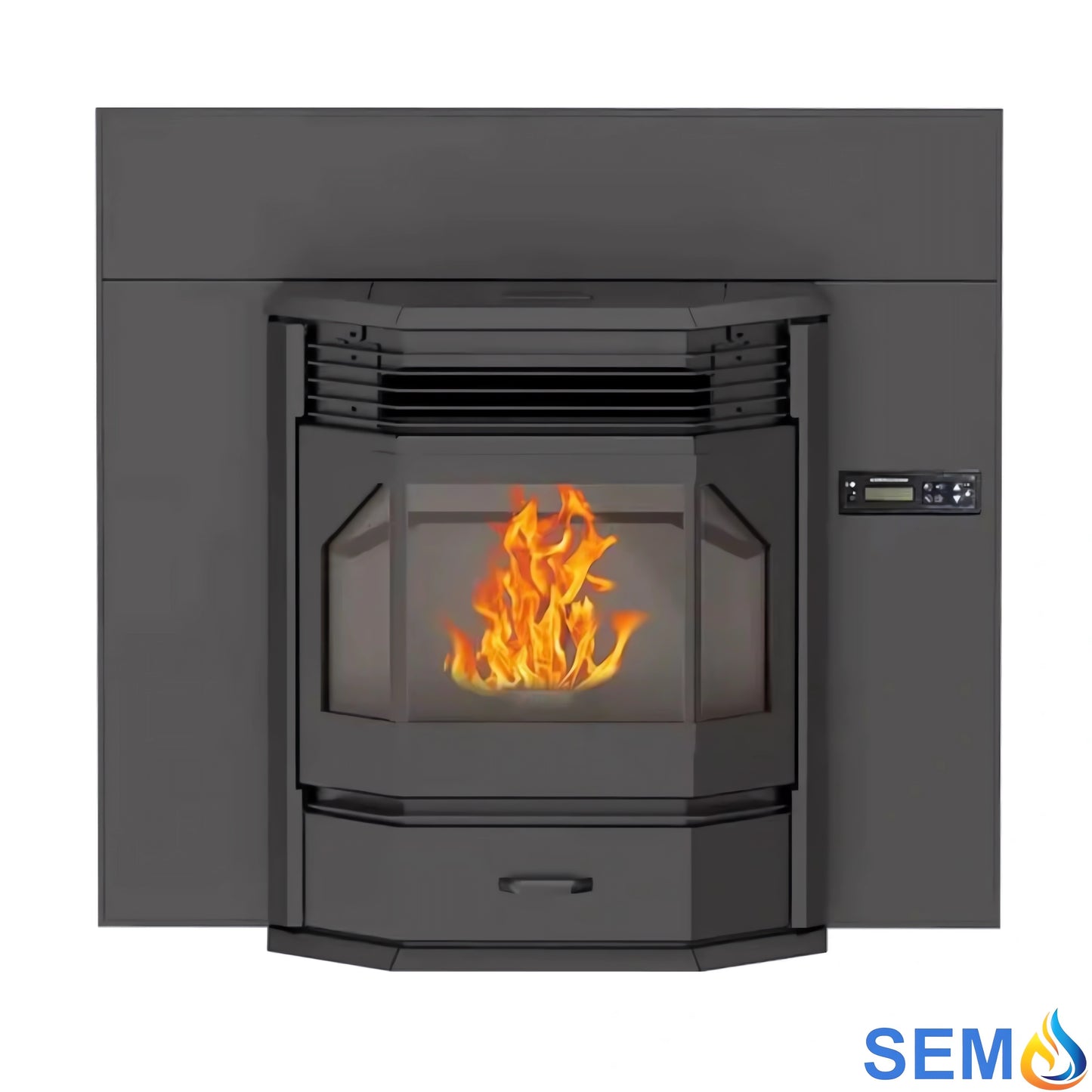 Imagen de una Estufa de pellet 12kW insertable SEMA RI12