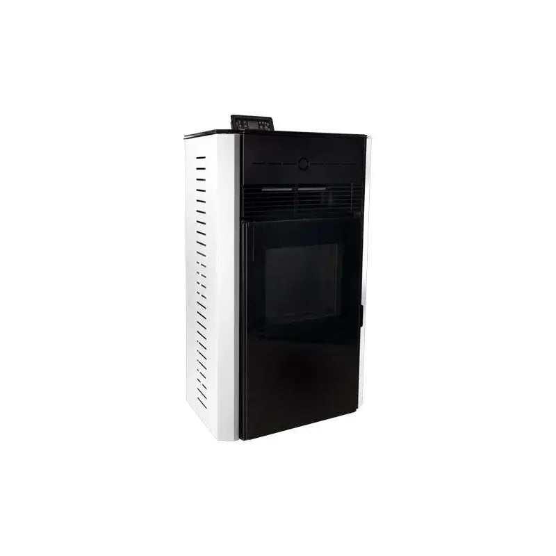 Imagen de una estufa de pellets SEMA E12 12kW de color blanco