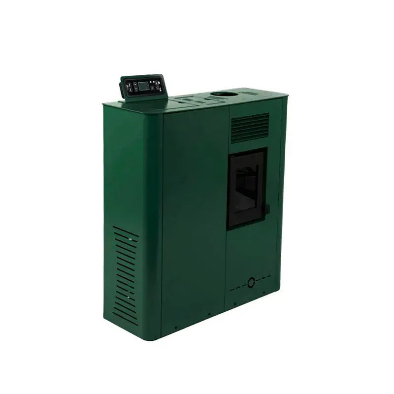 Imagen de una estufa de pellets SEMA Mini 6kW en color verde