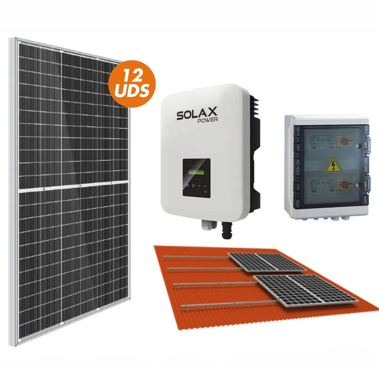 Imagen de un Kit Instalación Solar Fotovoltaica de 10 KW Trifásica Autoconsumo