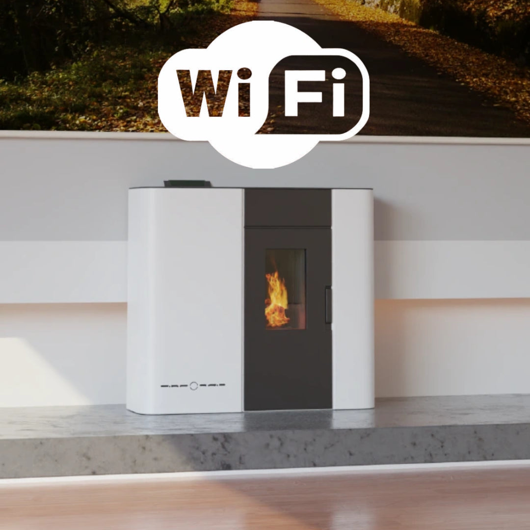 Imagen de un Módulo WIFI para estufas de pellets con fondo