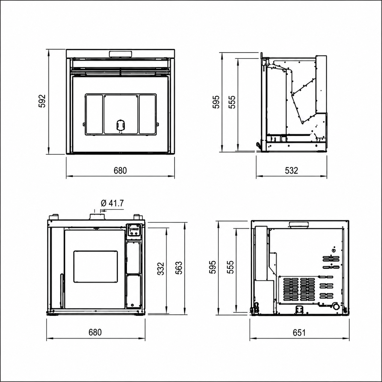 Estufa de pellet Insert Canadá 11