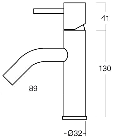 Monomando Lavabo Alto Caño Curvo Veral
