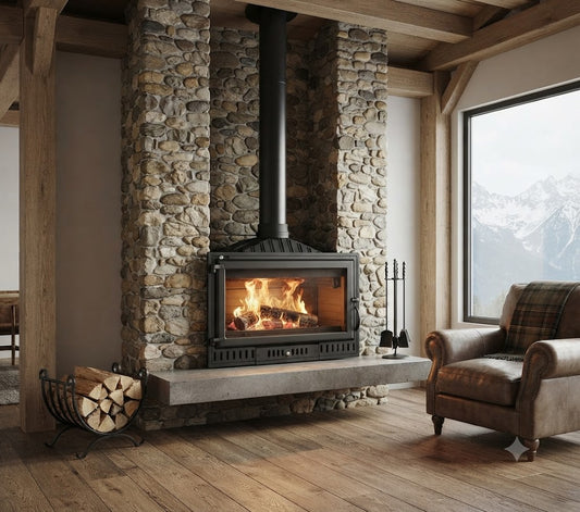 Estufa pellet Hogar Iron 90 2 caras