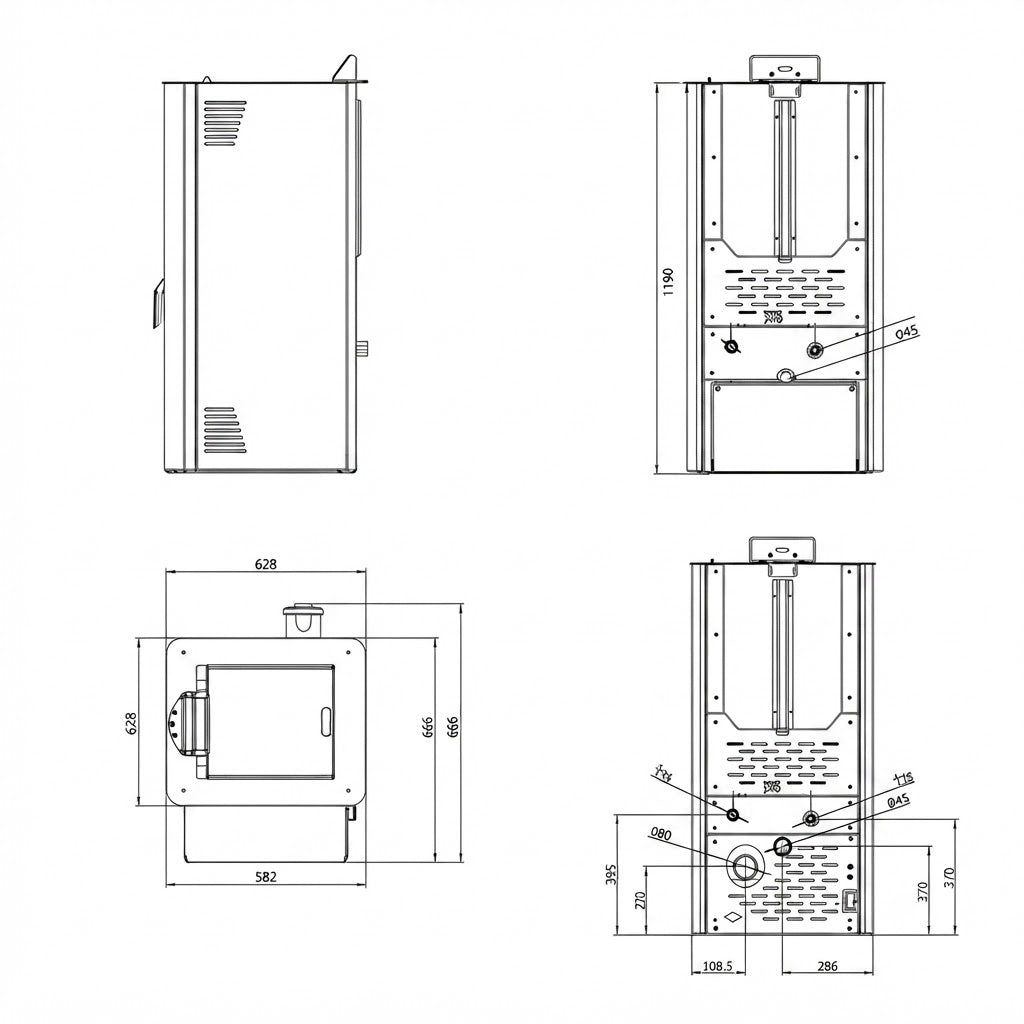 Estufa Pellet Compact Hidro 24