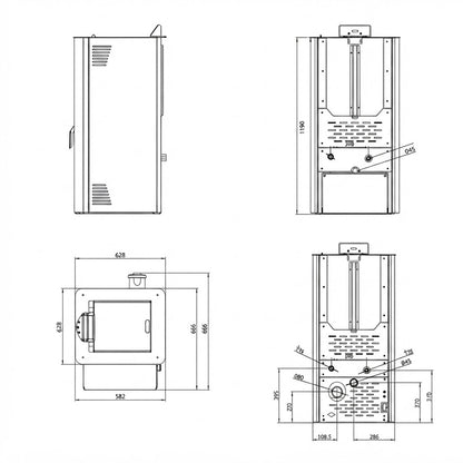 Estufa Pellet Compact Hidro 24