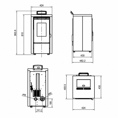 Estufa pellet Elite 7