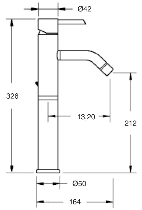 Monomando Lavabo Alto Izas