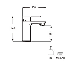 Monomando Lavabo Búbal