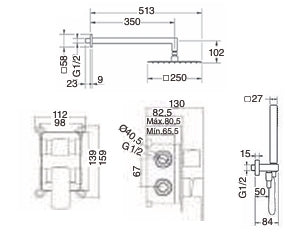Conjunto Ducha Empotrar Moncayo
