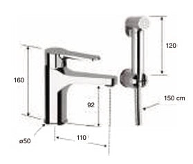 Monomando Lavabo con Ducha Bidé Aínsa