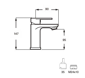 Monomando Lavabo Bielsa
