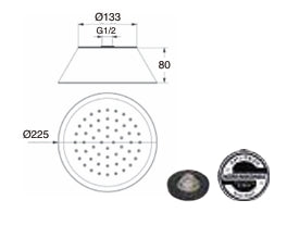 Rociador Ducha Acero Inoxidable Anticalcáreo 200 por 170 MM