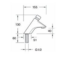 Grifo Lavabo Alto Temporizado Prerregulado