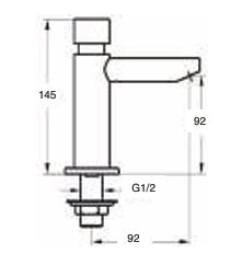 Grifo Lavabo Temporizado en Acero Inox Aurín