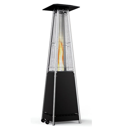Una imagen de una estufa de pellets exterior 12,2W de lado