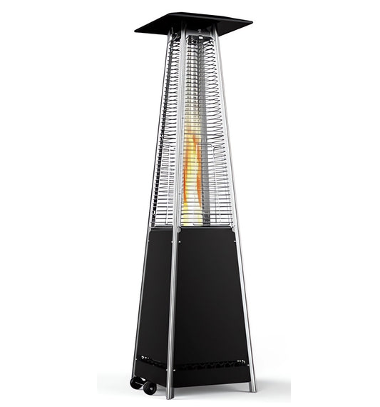 Una imagen de una estufa de pellets exterior 12,2W de lado