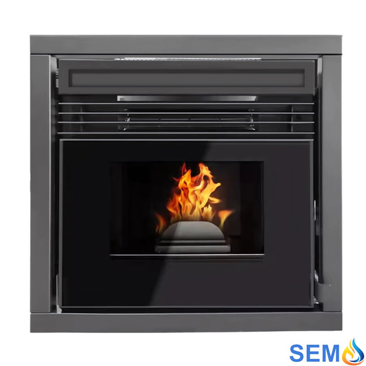 Imagen de una Estufa de pellets insertable SEMA Insert Mini 10kW de frente