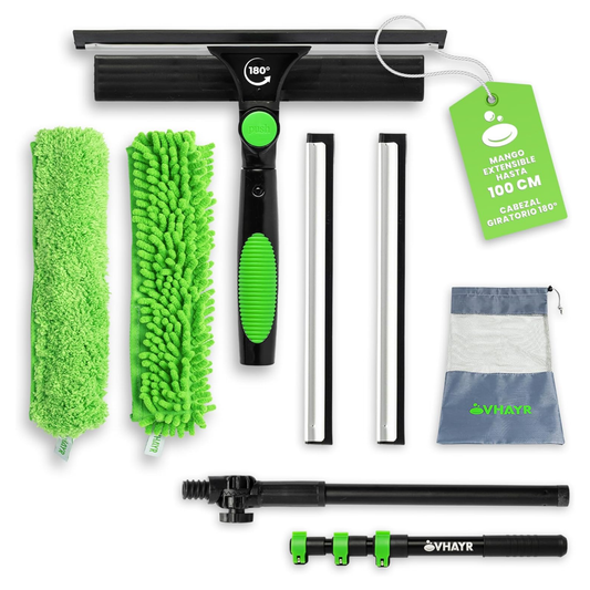 Limpiador de paneles solares con mango extensible