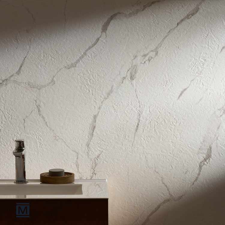 Placa y Baldosa Mineral SPC – PIETRA SANTA WHITE