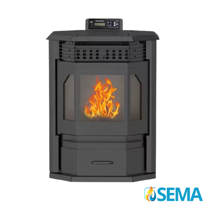Estufa de pellets canalizable vintage SEMA R12 12kW