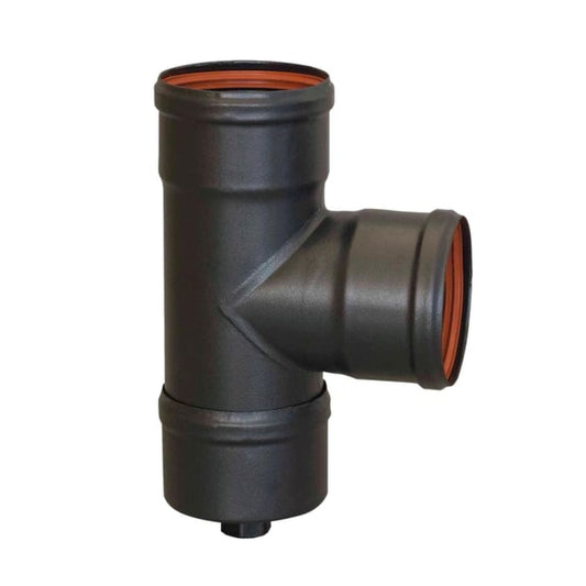 TE con tapón vitrificado 80mm Macho-Hembra-Hembra