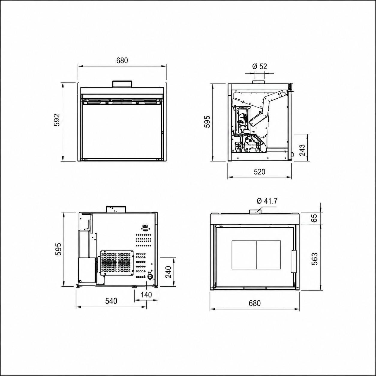Estufa Pellet Insert Canalizada