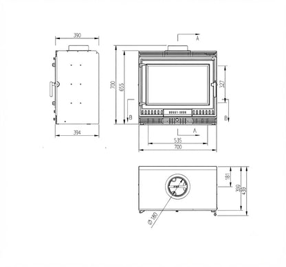 Estufa pellet Aurora 70 ventilada