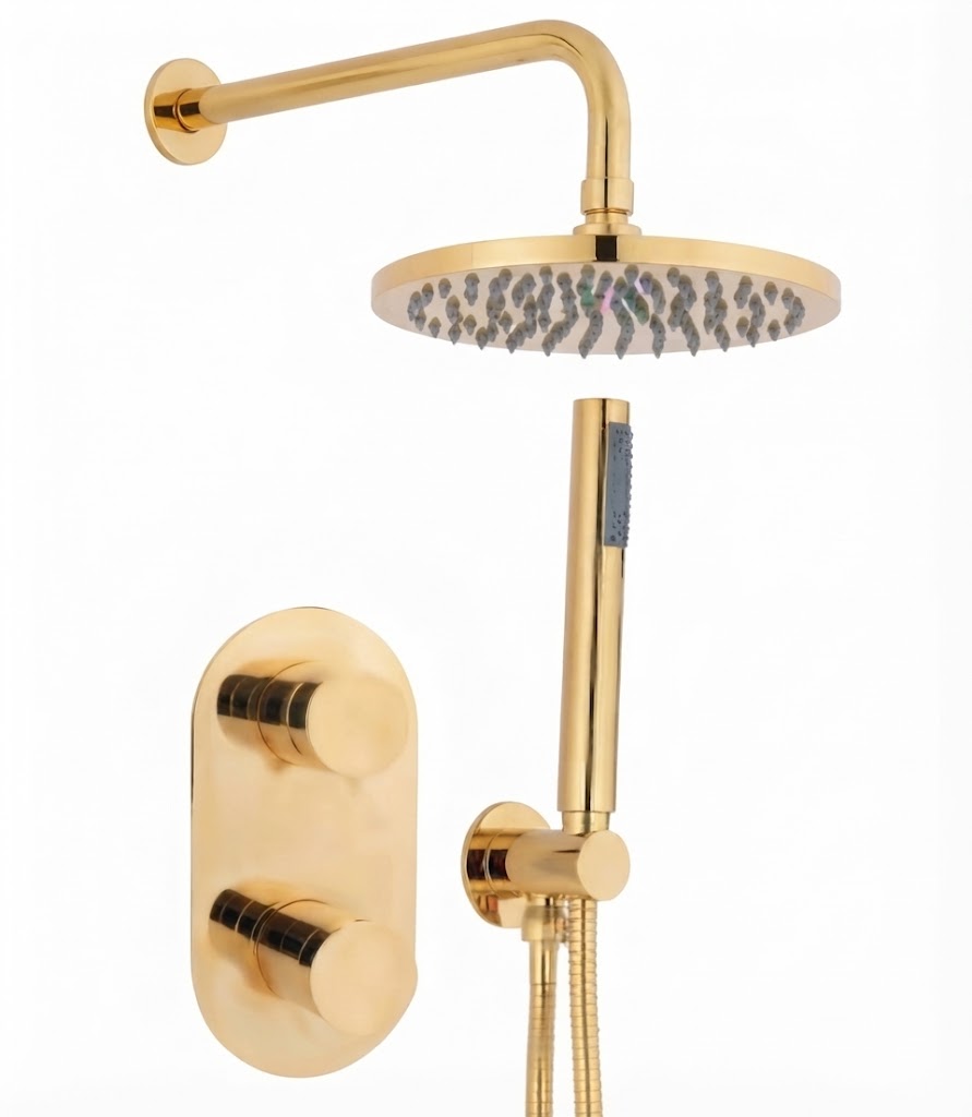 Conjunto Ducha Termostática de Empotrar 2 vías Aínsa