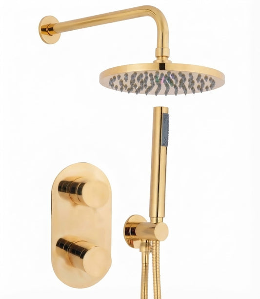 Conjunto Ducha Termostática de Empotrar 2 vías Aínsa