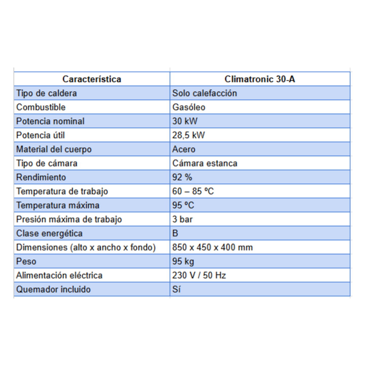 Caldera de Gasóleo Lasian Climatronic 30-A