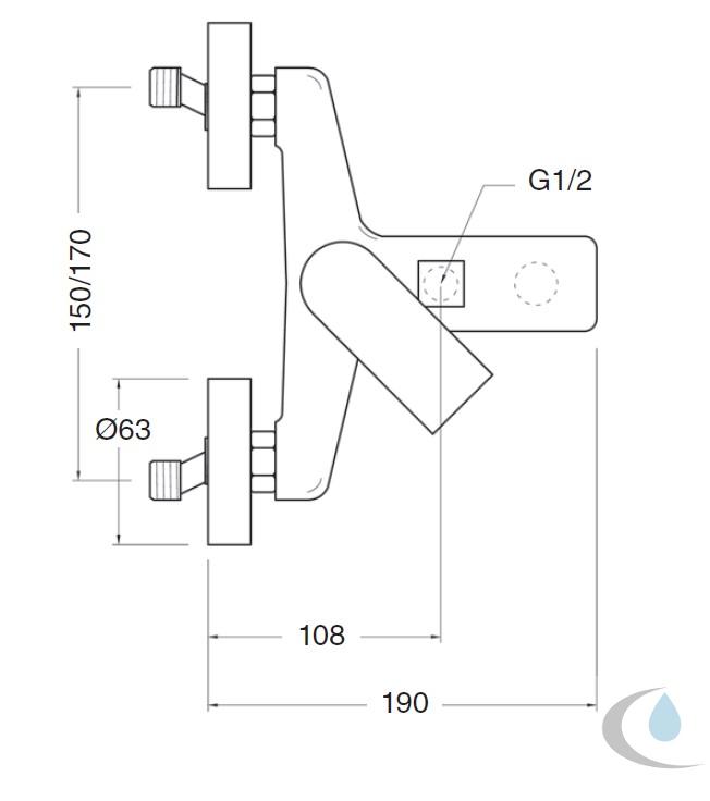 Monomando Baño con Equipo de Ducha Moncayo