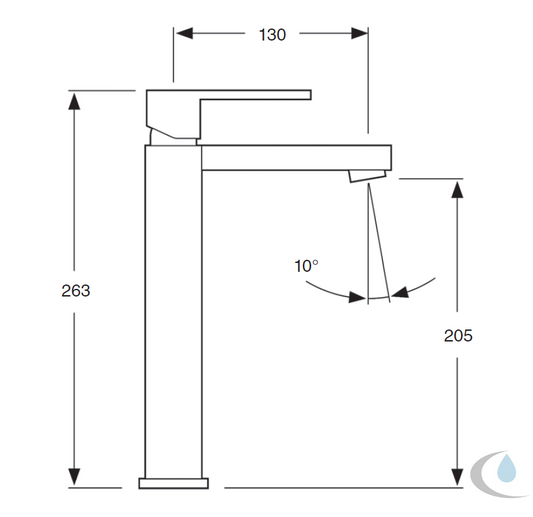 Monomando Lavabo Alto Tizziano