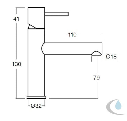 Monomando Lavabo Caño Recto Veral