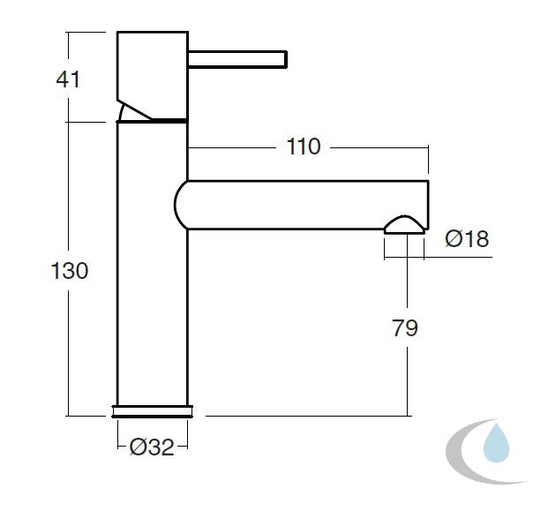 Monomando Lavabo Caño Recto Veral